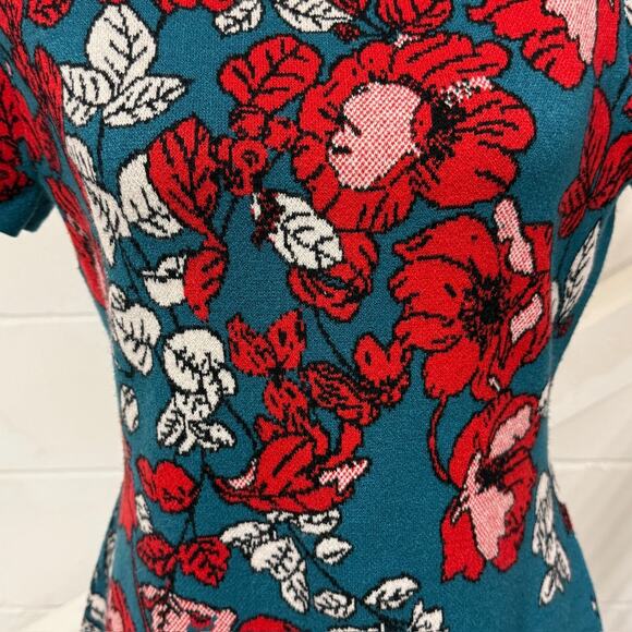 Maeve by Anthropologie The Allison Floral Mini A-Line Knit Sweater Dress Size M - Picture 4 of 11
